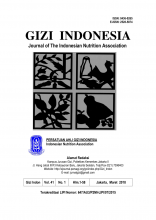 Gizi Indonesia (Journal of the Indonesian Nutrition Association) 